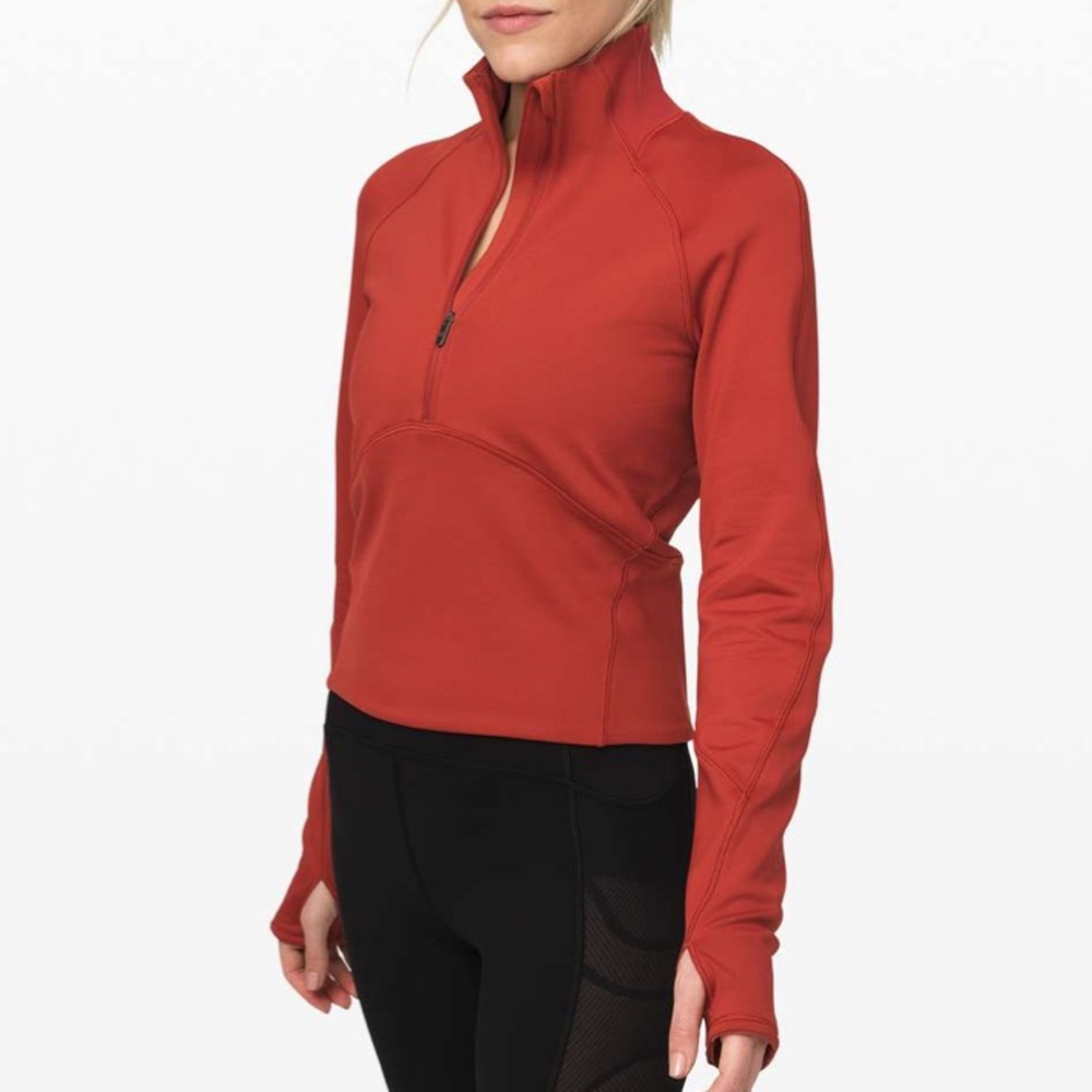 Lululemon Always Alert 1/2 Zip Magma Size 2